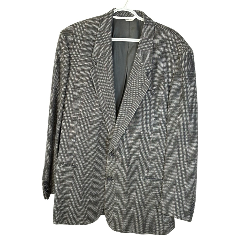Cellini Collection Mens Tweed Blazer Jacket 42L 100% Pure Silk Hand Tailored